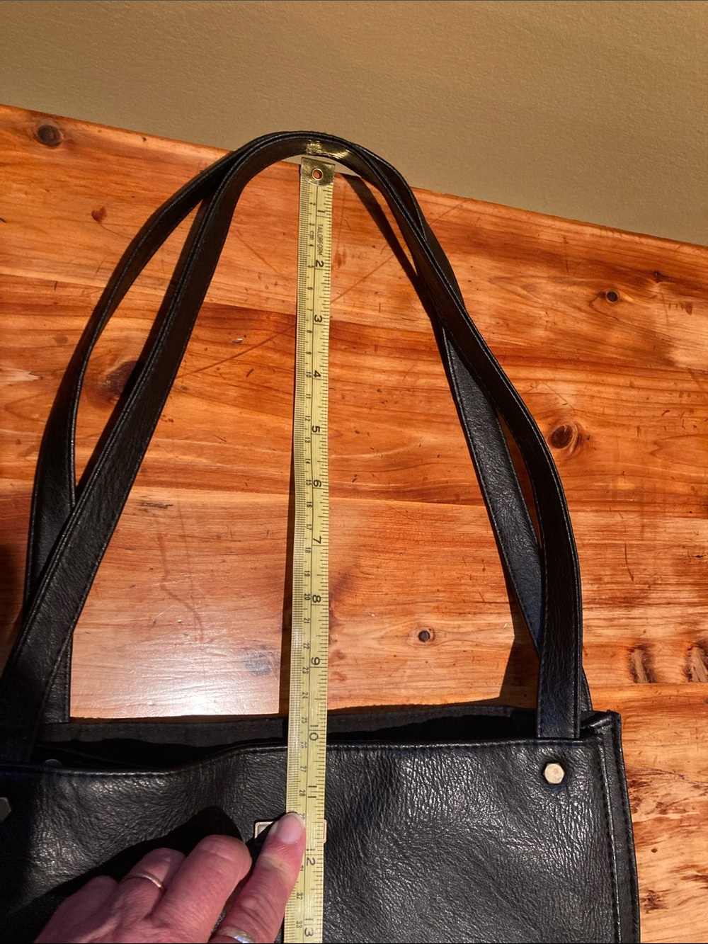 Roxy Black Faux-Leather Shoulder Tote - Picture 8 of 8